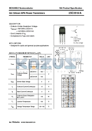 2SC3519 datasheet - isc Silicon NPN Power Transistors