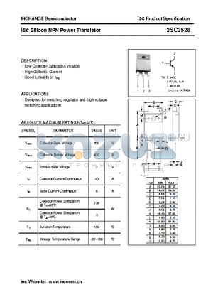 2SC3528 datasheet - isc Silicon NPN Power Transistor