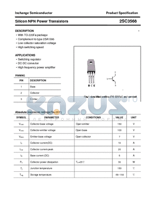 2SC3568 datasheet - Silicon NPN Power Transistors