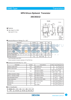 2SC3632-Z datasheet - NPN Silicon Epitaxial Transistor