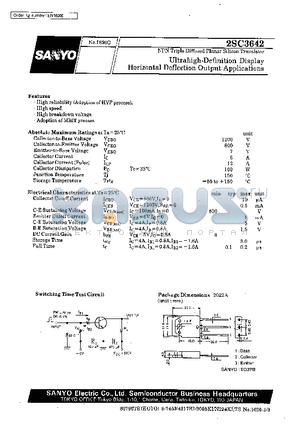 2SC3642 datasheet - Ultrahigh-Definition Display Horizontal Deflection Output Applications