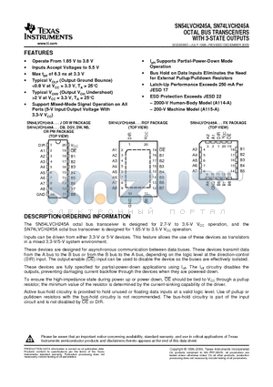 5962-9754301Q2A datasheet - OCTAL BUS TRANSCEIVERS WITH 3-STATE OUTPUTS