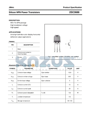 2SC3688 datasheet - Silicon NPN Power Transistors