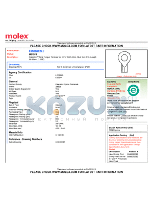 C-140-38 datasheet - Krimptite Ring Tongue Terminal for 10-12 AWG Wire