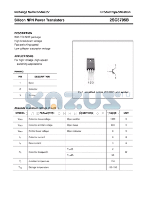 2SC3795B datasheet - Silicon NPN Power Transistors