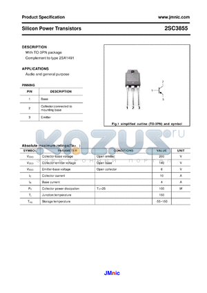 2SC3855 datasheet - Silicon Power Transistors