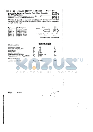 BF410 datasheet - LOW-NOISE N-CHANNEL JUNCTION FIELD-EFFECT TRANSISTOR FOR RF APPLICATIONS