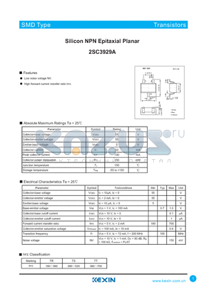 2SC3929A datasheet - Silicon NPN Epitaxial Planar