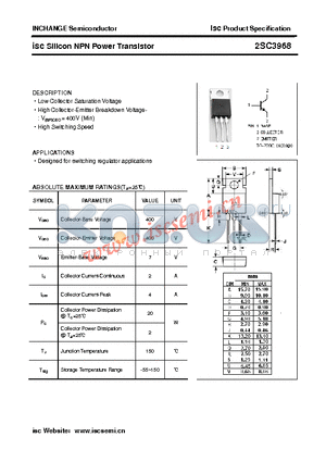 2SC3968 datasheet - isc Silicon NPN Power Transistor