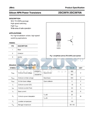 2SC3970 datasheet - Silicon NPN Power Transistors