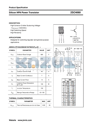 2SC4060 datasheet - Silicon NPN Power Transistor