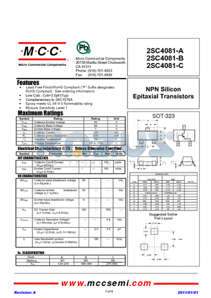 2SC4081-B datasheet - NPN Silicon Epitaxial Transistors