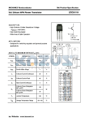 2SC4110 datasheet - isc Silicon NPN Power Transistor