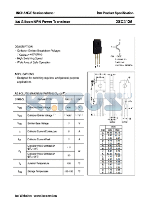 2SC4129 datasheet - isc Silicon NPN Power Transistor