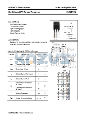 2SC4125 datasheet - isc Silicon NPN Power Transistor