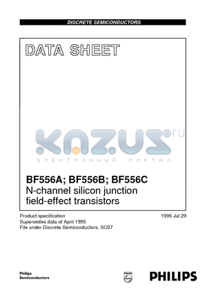 BF556B datasheet - N-channel silicon junction field-effect transistors