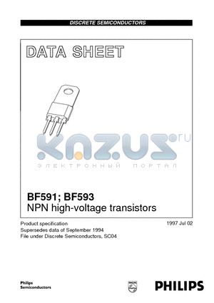 BF593 datasheet - NPN high-voltage transistors