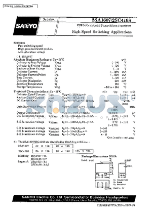 2SC4168 datasheet - High-Speed Switching Applications