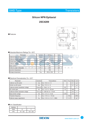 2SC4209 datasheet - Silicon NPN Epitaxial