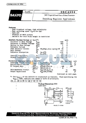 2SC4224 datasheet - Switching Regulator Applications