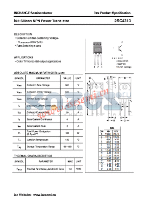 2SC4313 datasheet - isc Silicon NPN Power Transistor
