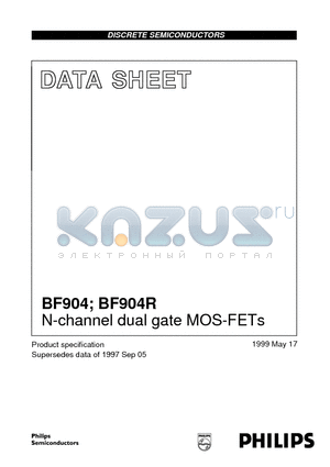 BF904 datasheet - N-channel dual gate MOS-FETs