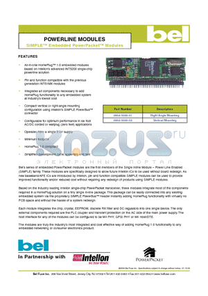 0804-5000-01 datasheet - POWERLINE MODULES SIMPLE Embedded PowerPacket Modules