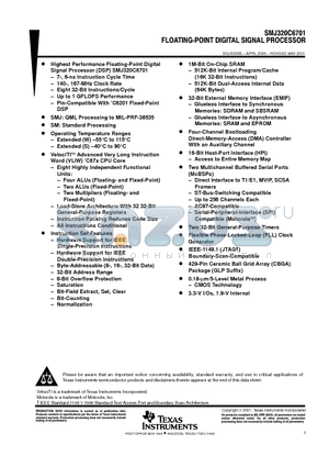 5962-9866102VXA datasheet - FLOATING - POINT DIGITAL SIGNAL PROCESSOR