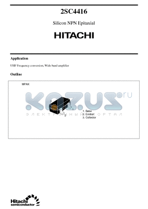 2SC4416 datasheet - Silicon NPN Epitaxial