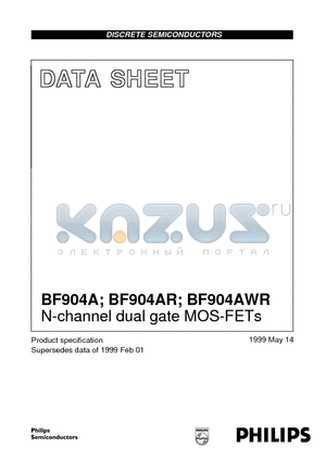 BF904AR datasheet - N-channel dual gate MOS-FETs