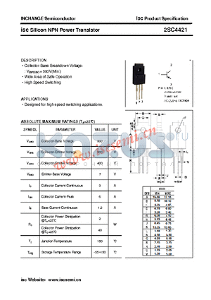 2SC4421 datasheet - isc Silicon NPN Power Transistor