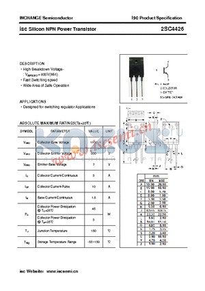 2SC4426 datasheet - isc Silicon NPN Power Transistor