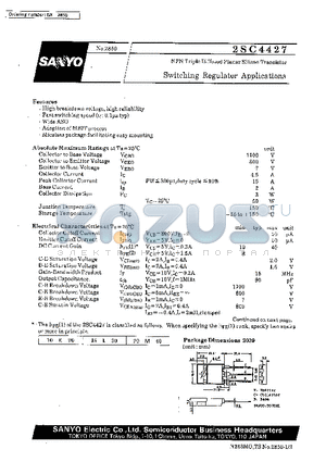 2SC4427 datasheet - Switching Regulator Applications