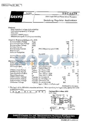 2SC4429 datasheet - Switching Regulator Applications