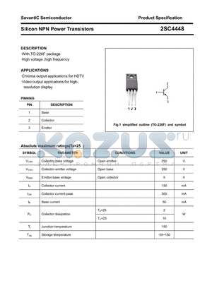 2SC4448 datasheet - Silicon NPN Power Transistors