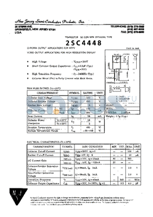 2SC4448 datasheet - TRANSISTOR SILICON NPN EPITAXIAL TYPE