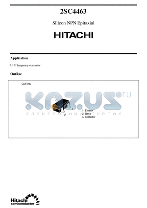 2SC4463 datasheet - Silicon NPN Epitaxial