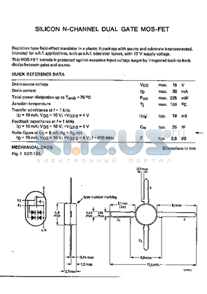 BF980 datasheet - Silicon N-channel dual gate MOSFET
