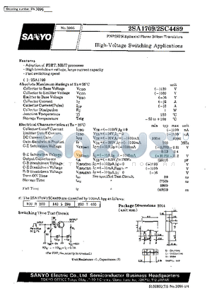 2SC4489 datasheet - High-Voltage Switching Applications