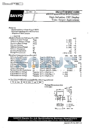 2SC4490 datasheet - High-Definition CRT Display Video Output Applications