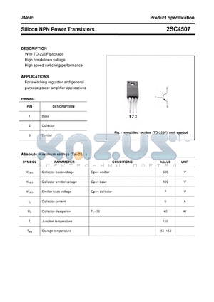 2SC4507 datasheet - Silicon NPN Power Transistors