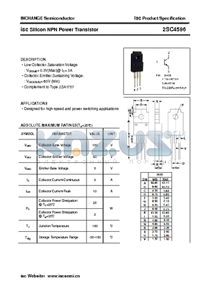 2SC4596 datasheet - isc Silicon NPN Power Transistor