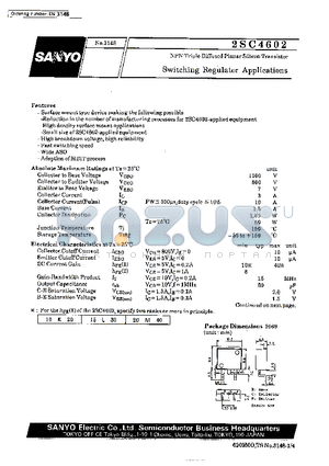 2SC4602 datasheet - Switching Regulator Applications