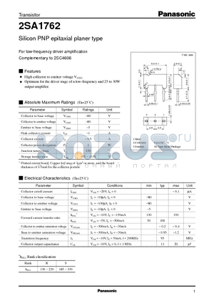 2SC4606 datasheet - Silicon PNP epitaxial planer type