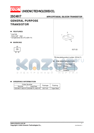 2SC4617 datasheet - GENERAL PURPOSE TRANSISTOR