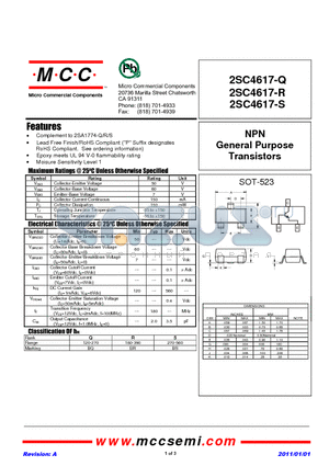 2SC4617-Q datasheet - NPN General Purpose Transistors