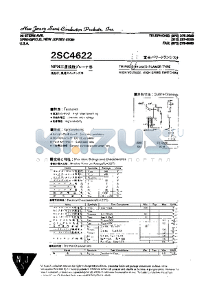 2SC4622 datasheet - TRIPLE DIFFUSED PLANER TYPE HIGH VOLTAGE, HIGH SPEED SWITCHING