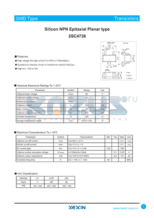 2SC4738 datasheet - Silicon NPN Epitaxial Planar type