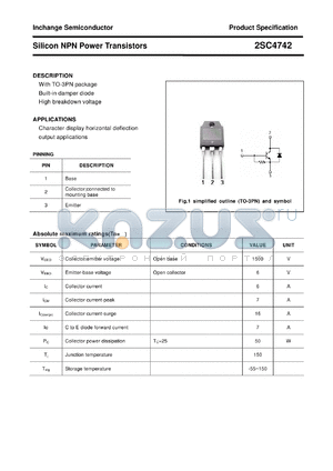 2SC4742 datasheet - Silicon NPN Power Transistors