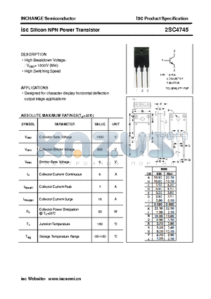 2SC4745 datasheet - isc Silicon NPN Power Transistor